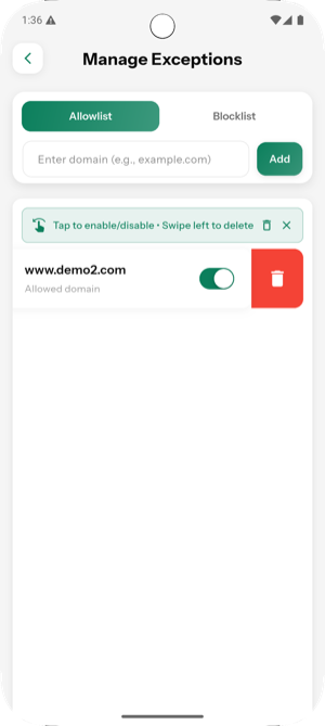 Allowlist Delete