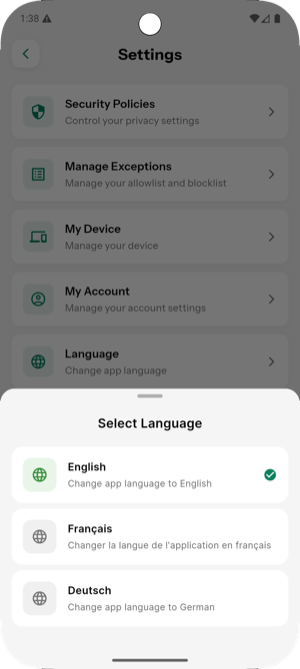 Language Selection