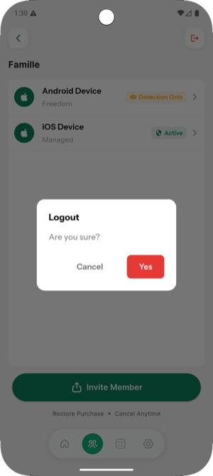 Logout Dialog