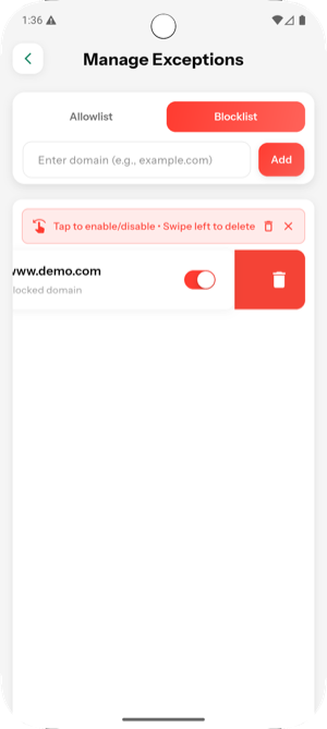 Blocklist Delete
