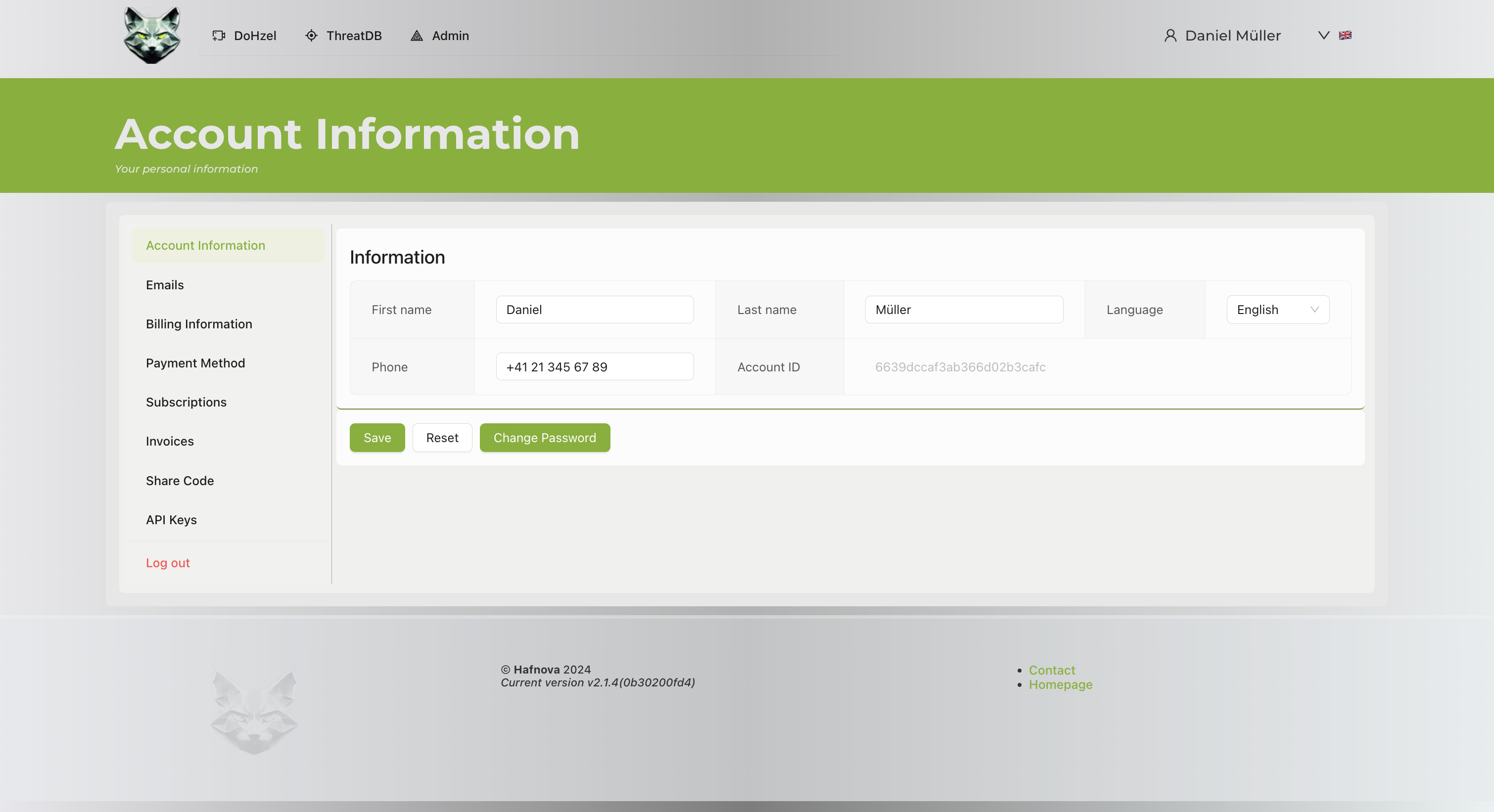Account Information Management