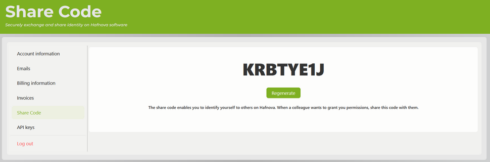 Share code example