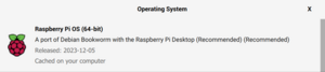 Raspberry Pi imager: select OS